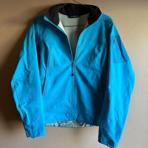🦋 XS Arc'teryx Turquoise 🐳 Blue Waterproof Softshell Jacket🩵 Ski Climb 🦕